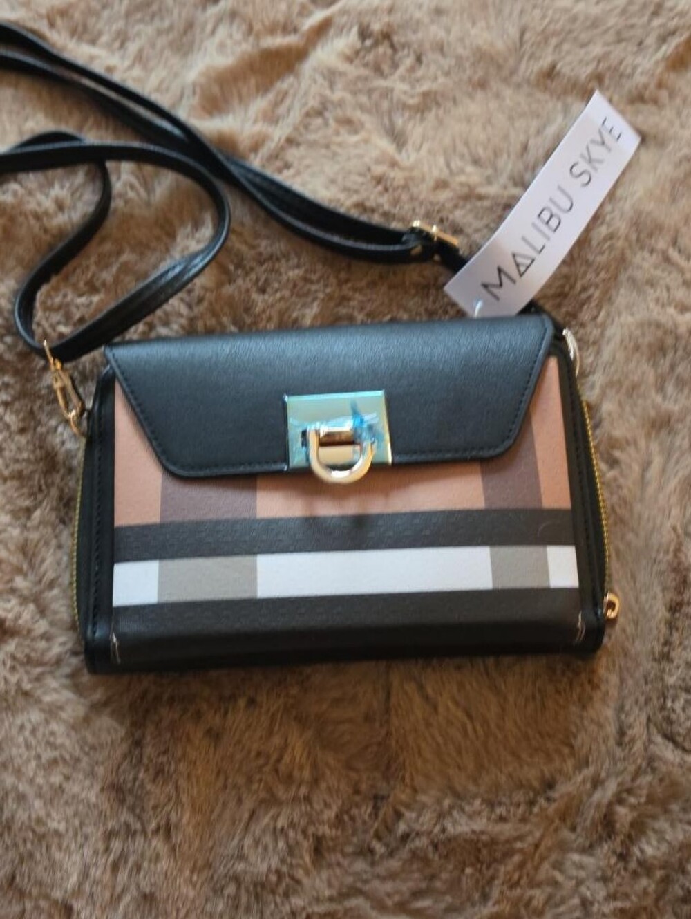 Malibu Skye Plaid Wallet Crossbody Bag – New With Tags